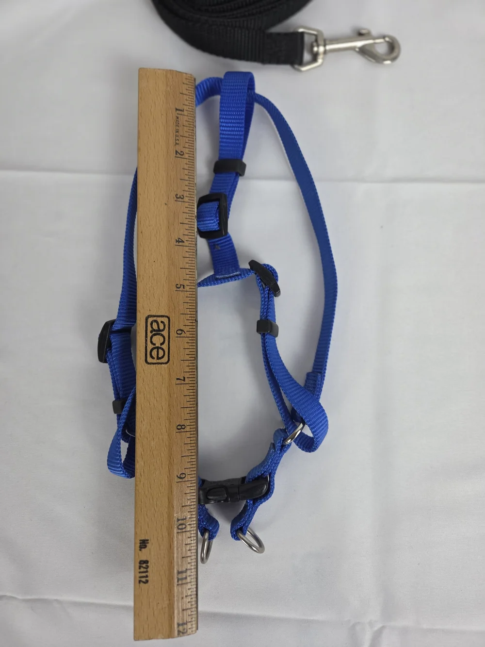 Blue Adjustable Dog Harness and Leash Set